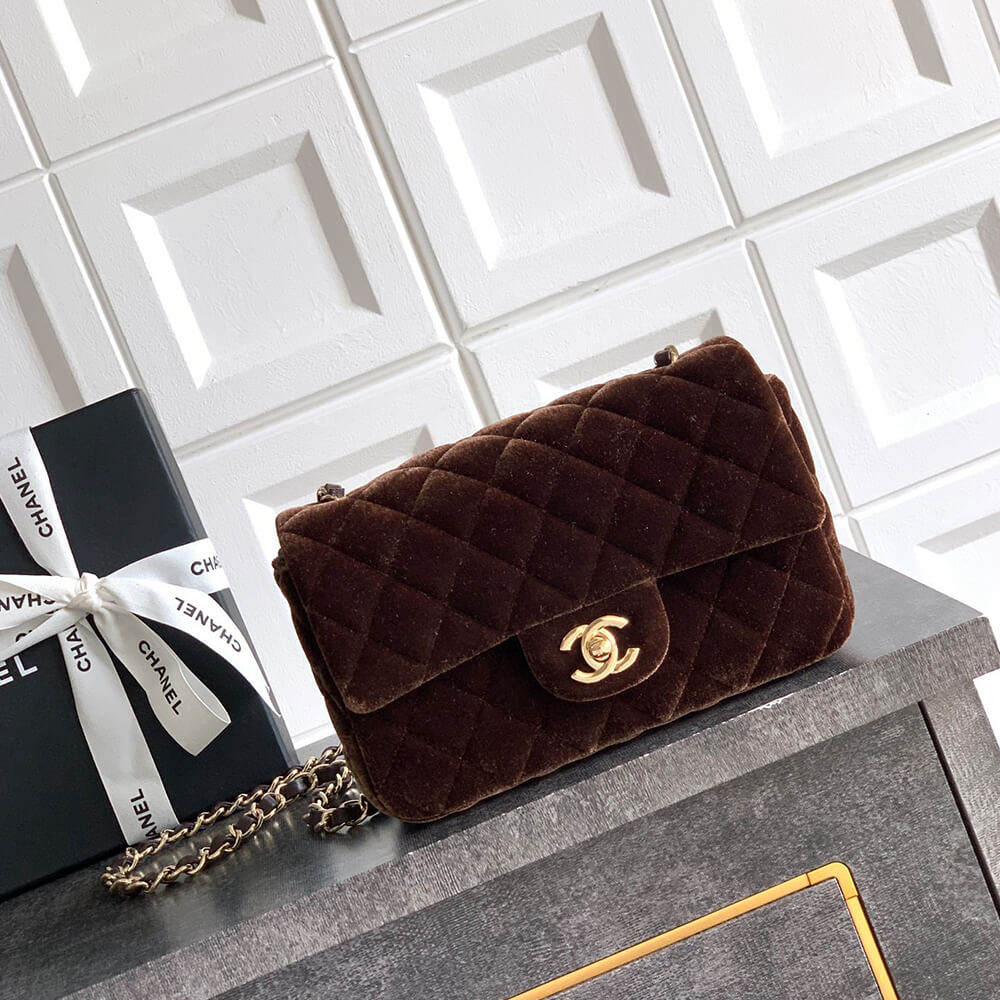 CHANEL SUEDE MINI FLAP BAG(HIGH-END GRADE)