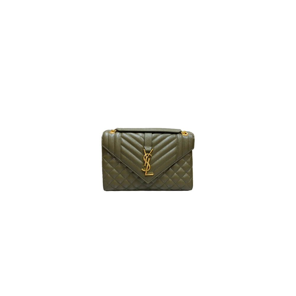 YSL envelope medium in grained leather
